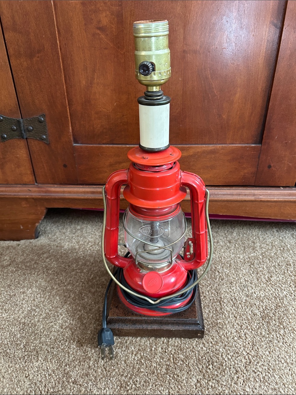 Vintage 1960’s Dietz Red Lantern Lamp